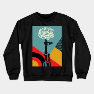 Lotus Symbol With AK47 Crewneck Sweatshirt